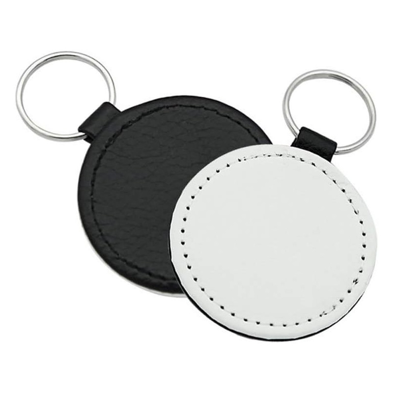 Porte-clé cuir rond