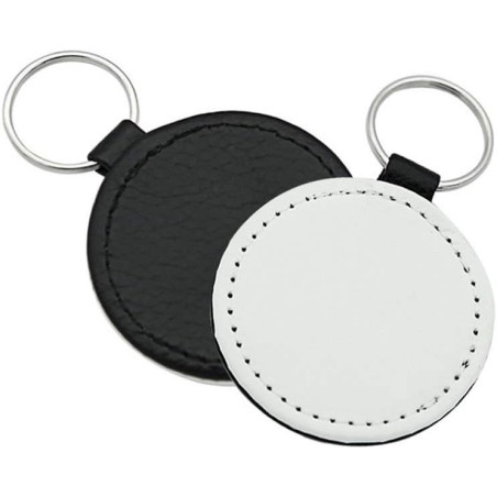 Porte-clé cuir rond