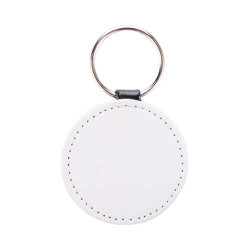 Porte-clé cuir rond