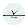 Horloge murale en verre diamètre 20 cm