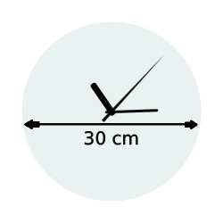 Horloge murale en verre diamètre 30 cm