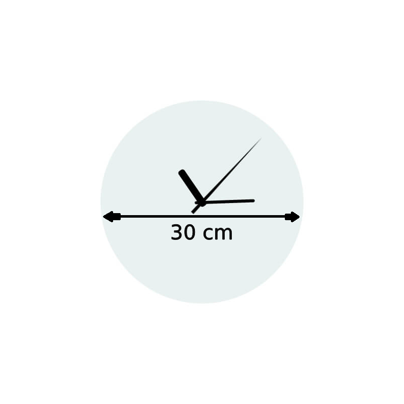 Horloge murale en verre diamètre 30 cm