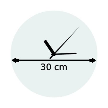 Horloge murale en verre diamètre 30 cm