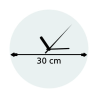 Horloge murale en verre diamètre 30 cm