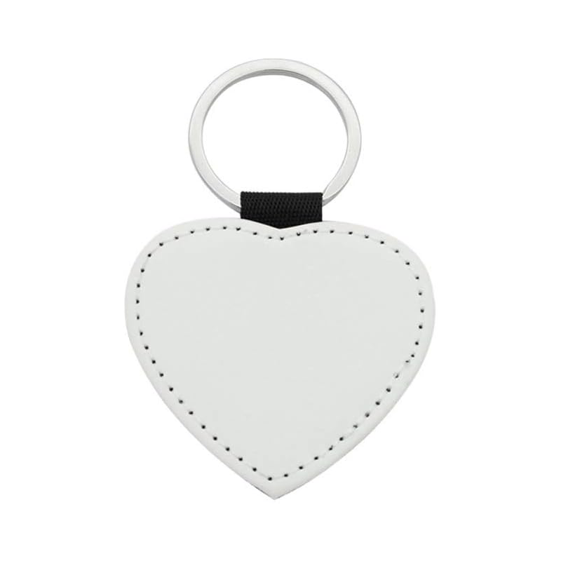 Porte-clé cuir coeur