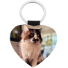Porte-clé cuir coeur