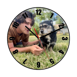 Horloge murale en verre